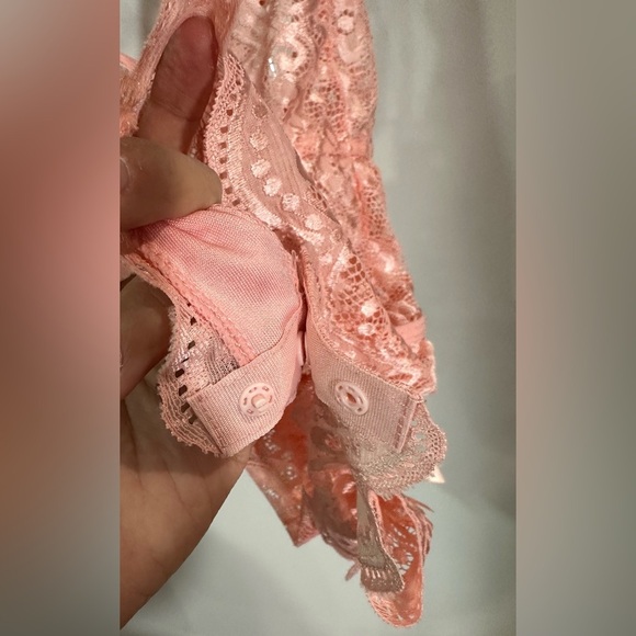 NWT Free People Intimately Lace Bodysuit Pink Rose Small - Picture 10 of 13